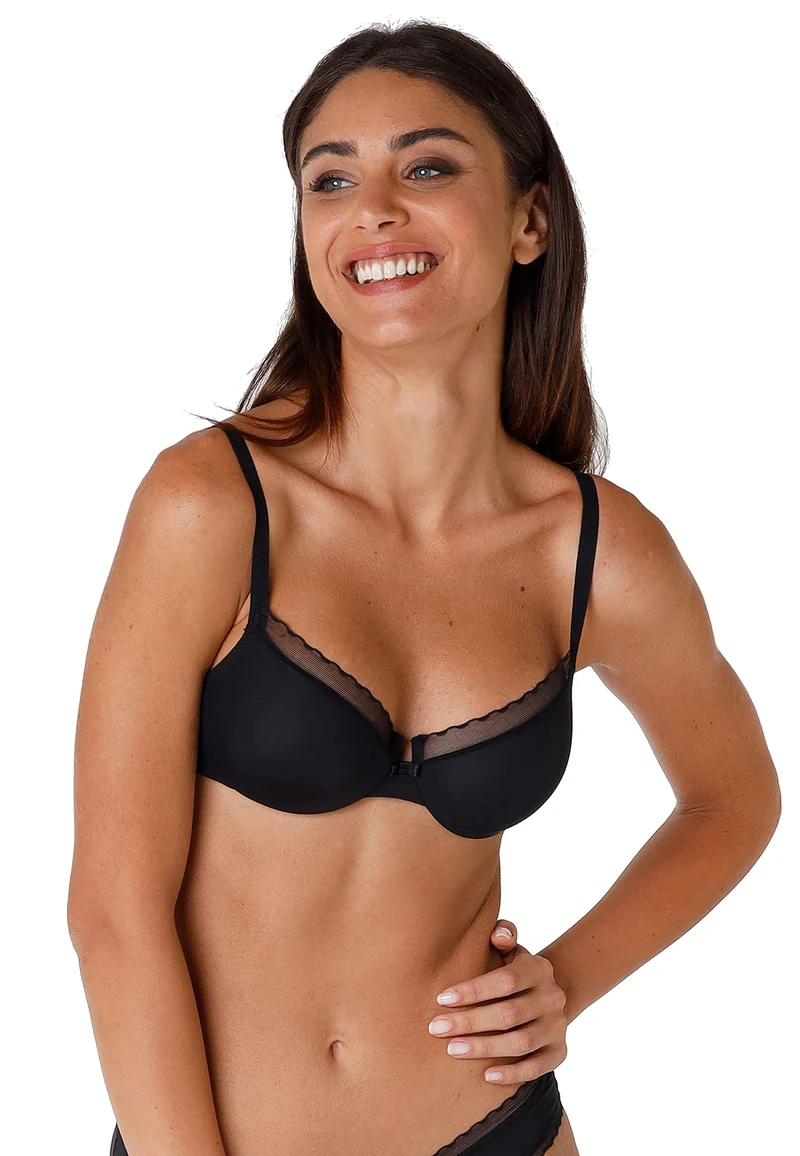 Lovable Reggiseno con Ferretto e Coppe non Imbottite Preformate in Microfibra, Sostegno, Forma Seno Naturale, Art. 027M, My Daily Comfort Donna