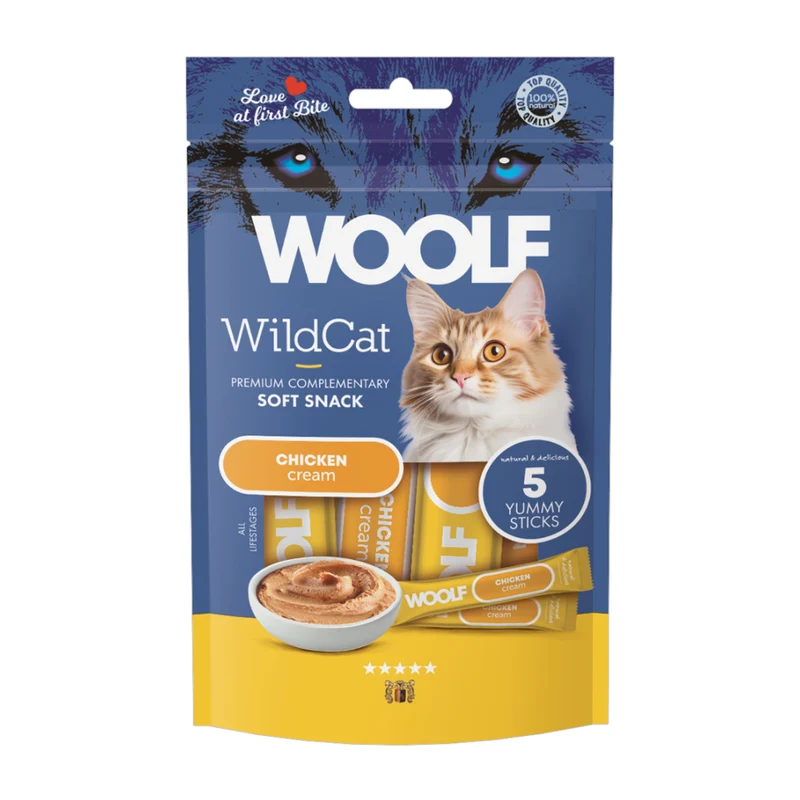 WOOLF WILDCAT Snack Liquido per Gatti - Pollo Conf. da 5 pz.