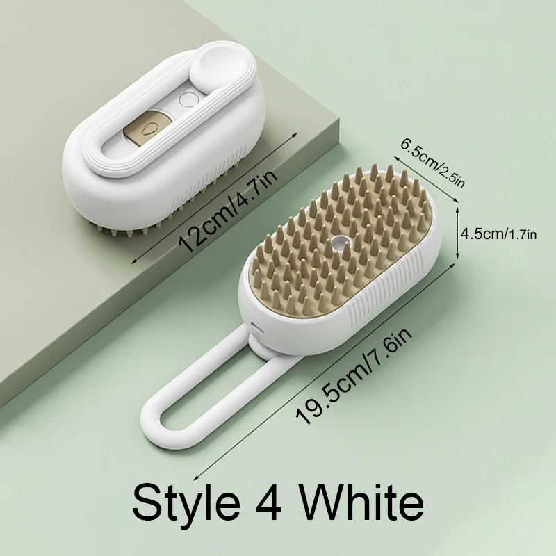 Spazzola a vapore 3 in 1 per Gatti, pettine per gatti a vapore, con impugnatura girevole a 360°, pettine massaggiante multifunzionale in silicone