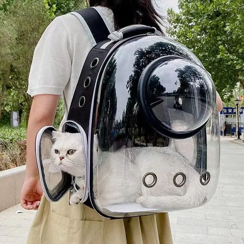 Zaino Trasportino Trasparente per Gatti e Cani – Traspirante
