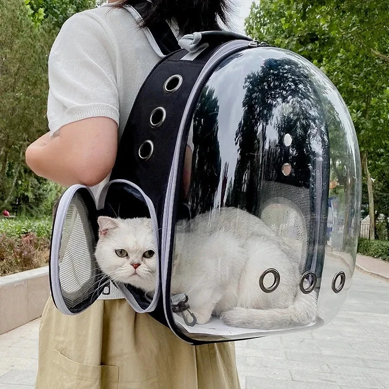Zaino Trasportino Trasparente per Gatti e Cani – Traspirante