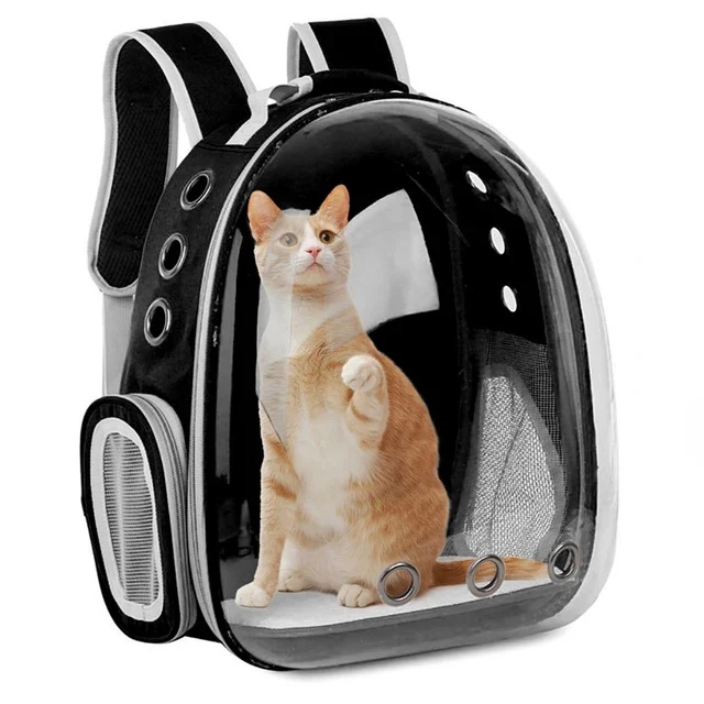 Zaino Trasportino Trasparente per Gatti e Cani – Traspirante