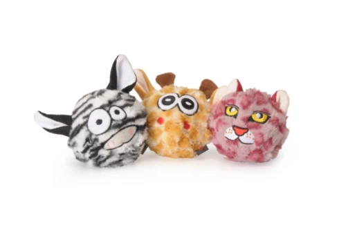 Gioco in poliestere con inserto palla a punte e squeaker - Camon