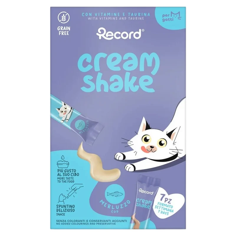 RECORD Snack Gatto Cream Shake Merluzzo 7pz
