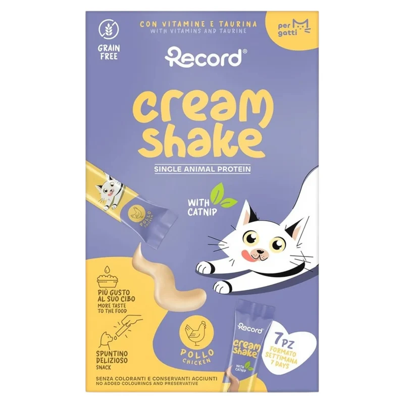 RECORD Snack Gatto Cream Shake Pollo 7pz