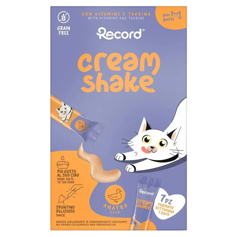 RECORD Snack Gatto Cream Shake Anatra 7pz