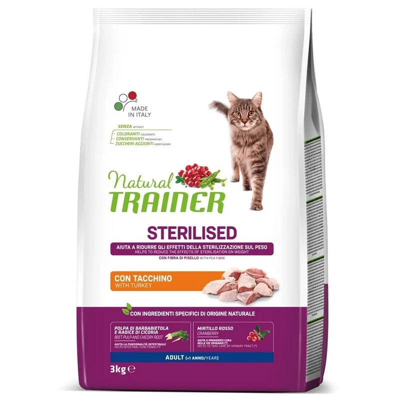 Trainer Gatto Sterilizzato al Tacchino Crocchette per Gatti Controllo del Peso