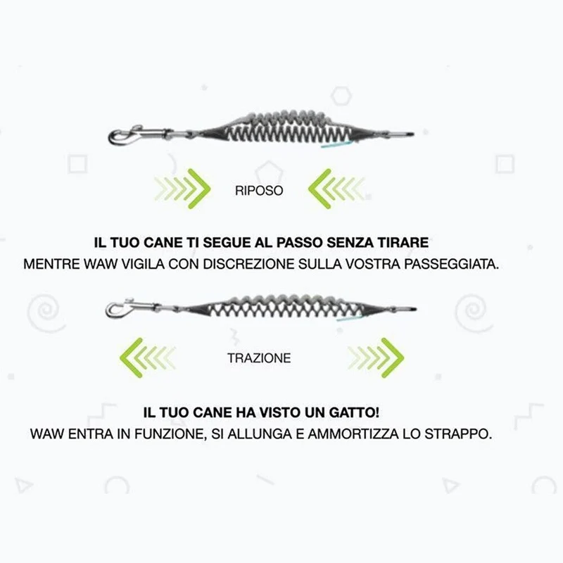 Waw Ammortizzatore Antishock per Guinzaglio per Cani Ammortizzatore Elastico