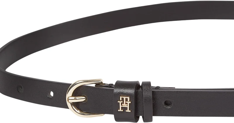 Tommy Hilfiger Donna Cintura Essential Effortless 1,5 cm Stretta, Nero (Black), 85 cm