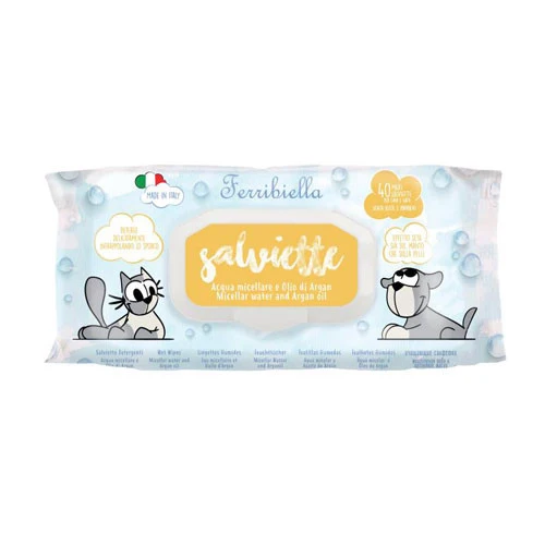 Ferribiella Salviette Detergenti Acqua Micellare e Olio di Argan