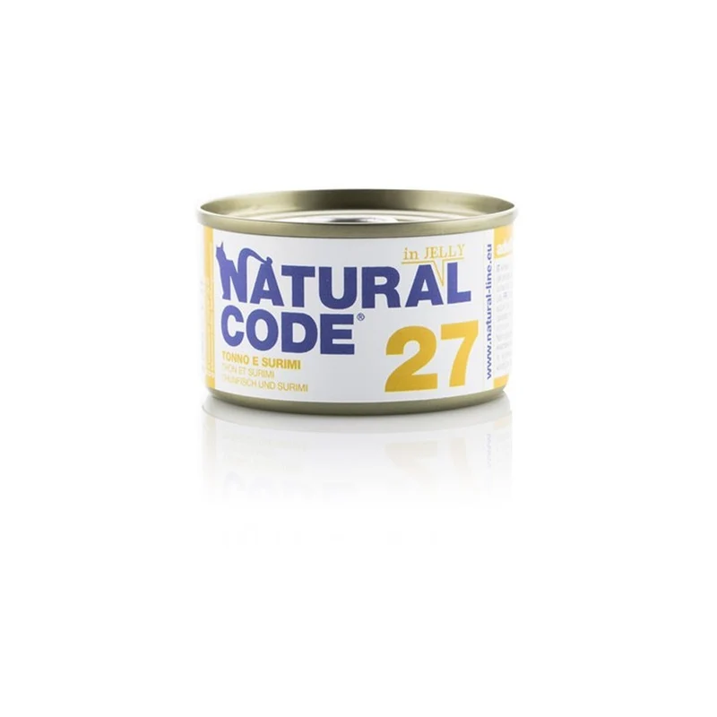 Natural Code Gatto 27 Tonno e Surimi in jelly 85g Alimento Umido Scatolette