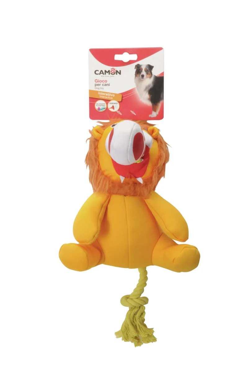 Gioco Galleggiante in poliestere con corda e squeaker - Camon