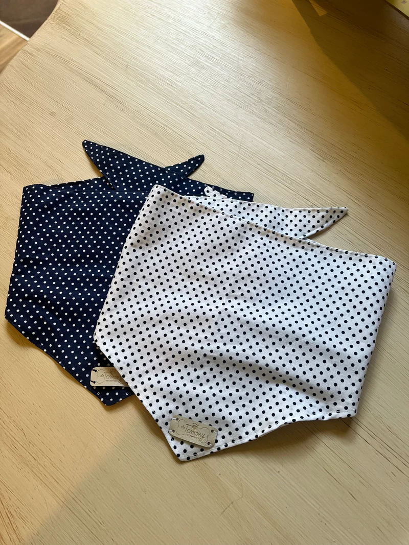 Bandana estiva in cotone a pois - Da Tommy Pet Boutique
