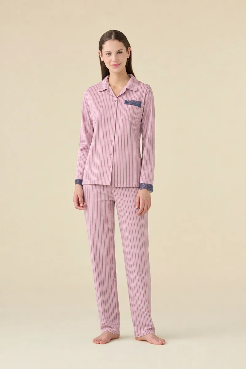 Pigiama Donna Lungo Aperto Romantic