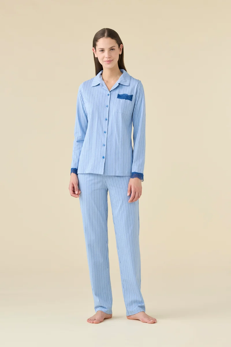 Pigiama Donna Lungo Aperto Romantic