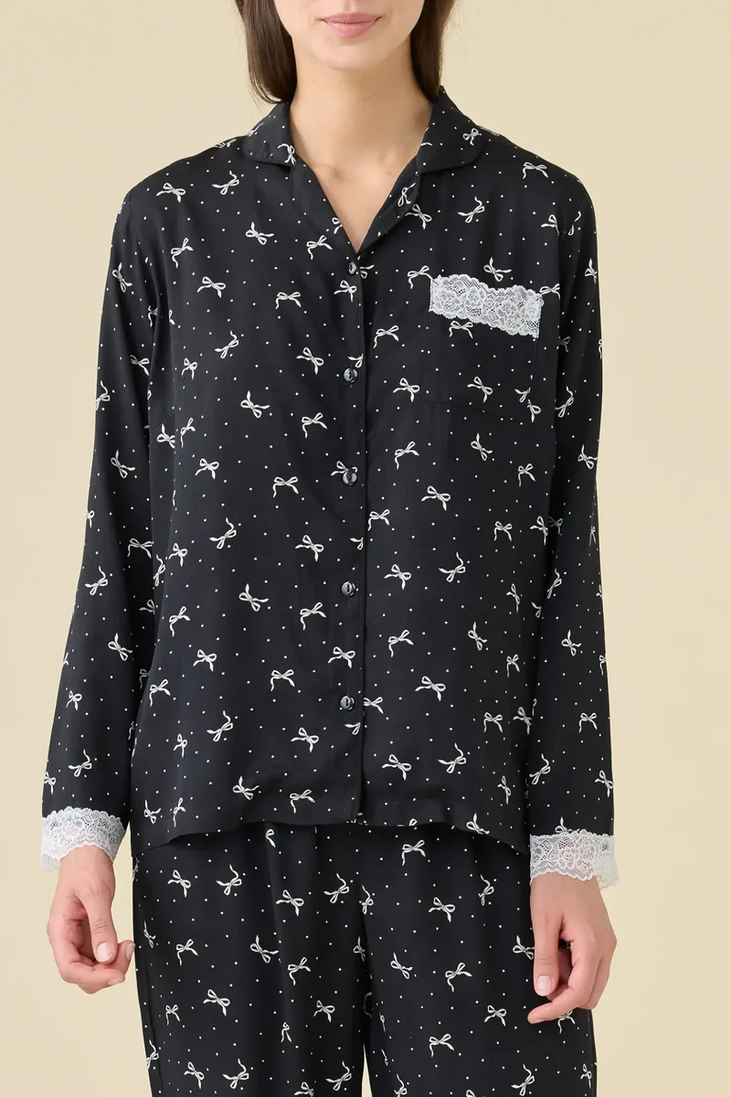 Pigiama Donna Lungo Aperto Flakes