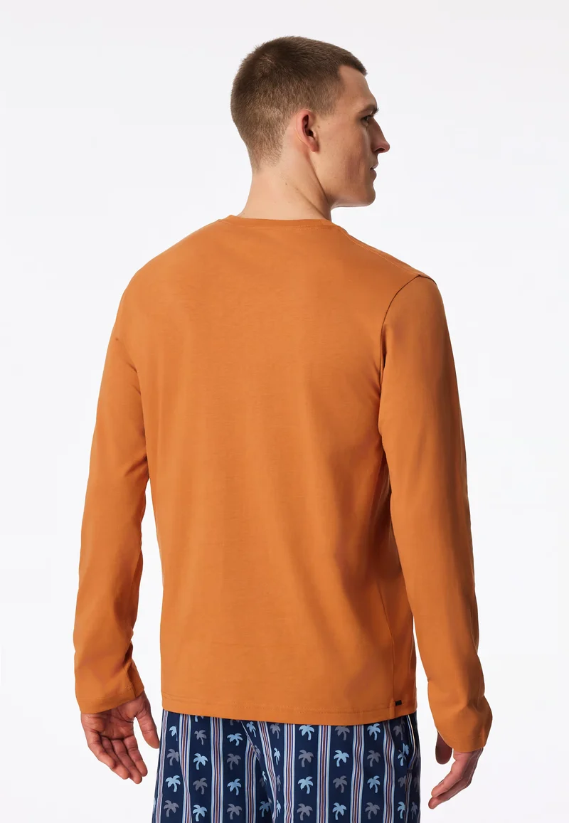 Maglietta Manica Lunga Uomo Cotone Coccio