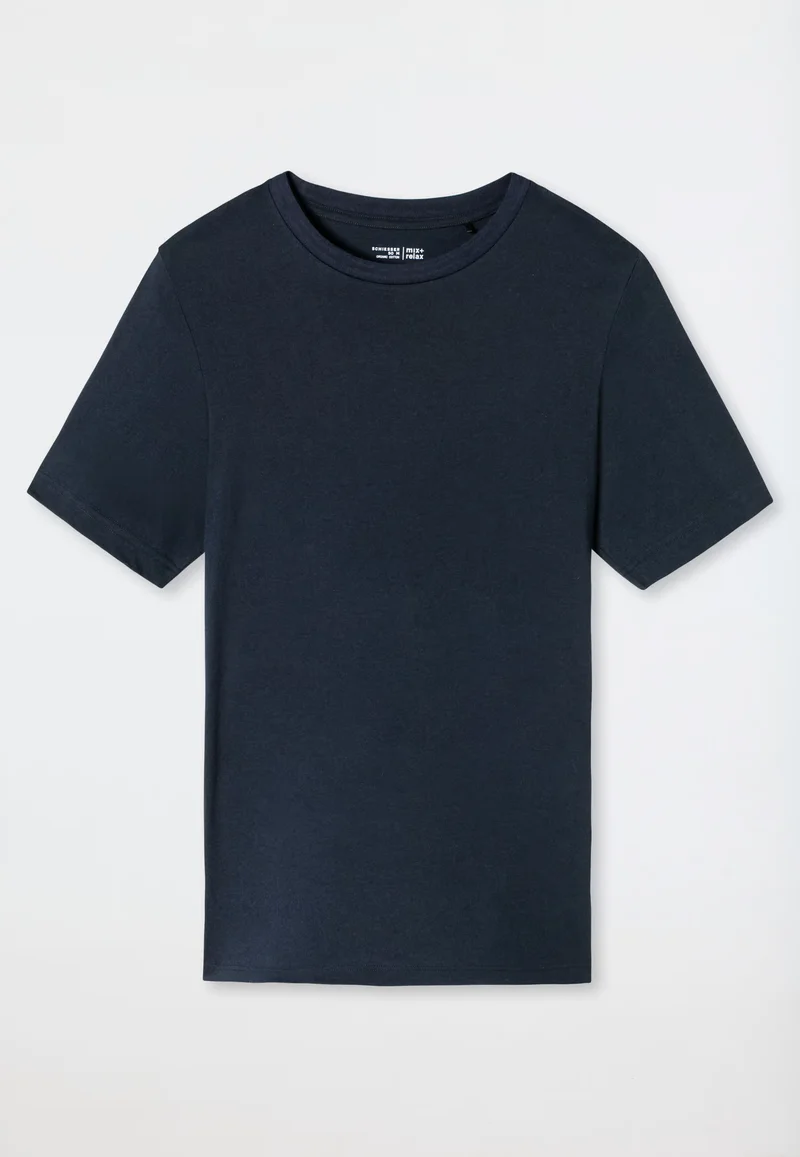 Maglietta Manica Corta Uomo Cotone Blu Notte