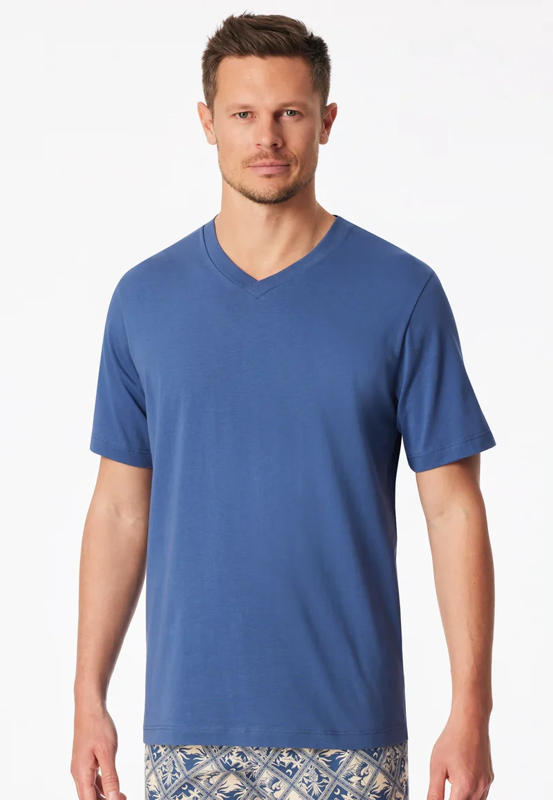 Maglietta Manica Corta Uomo Cotone Denim