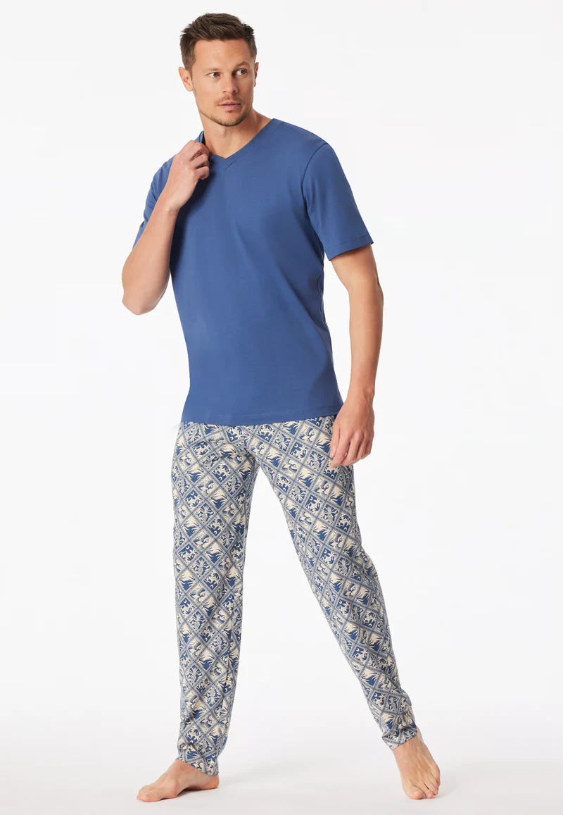 Maglietta Manica Corta Uomo Cotone Denim