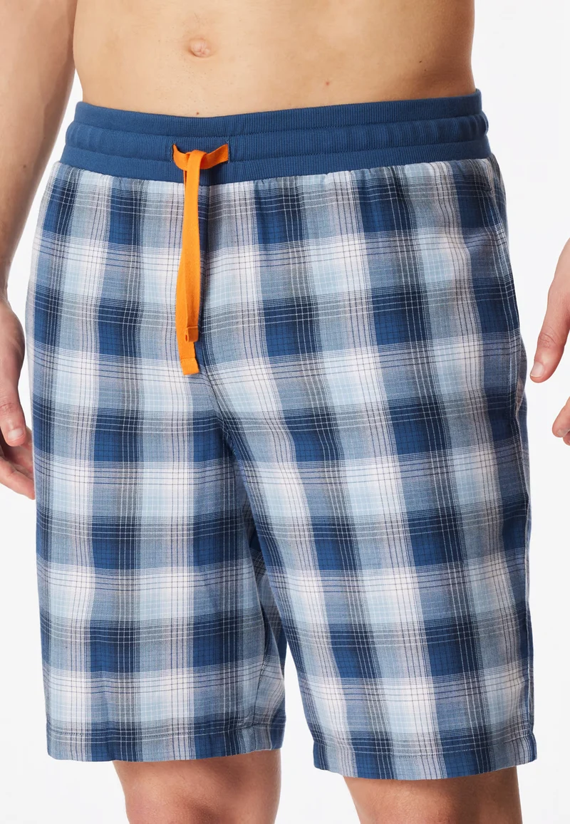 Pantaloncini Corti Uomo Cotone Quadretti Denim