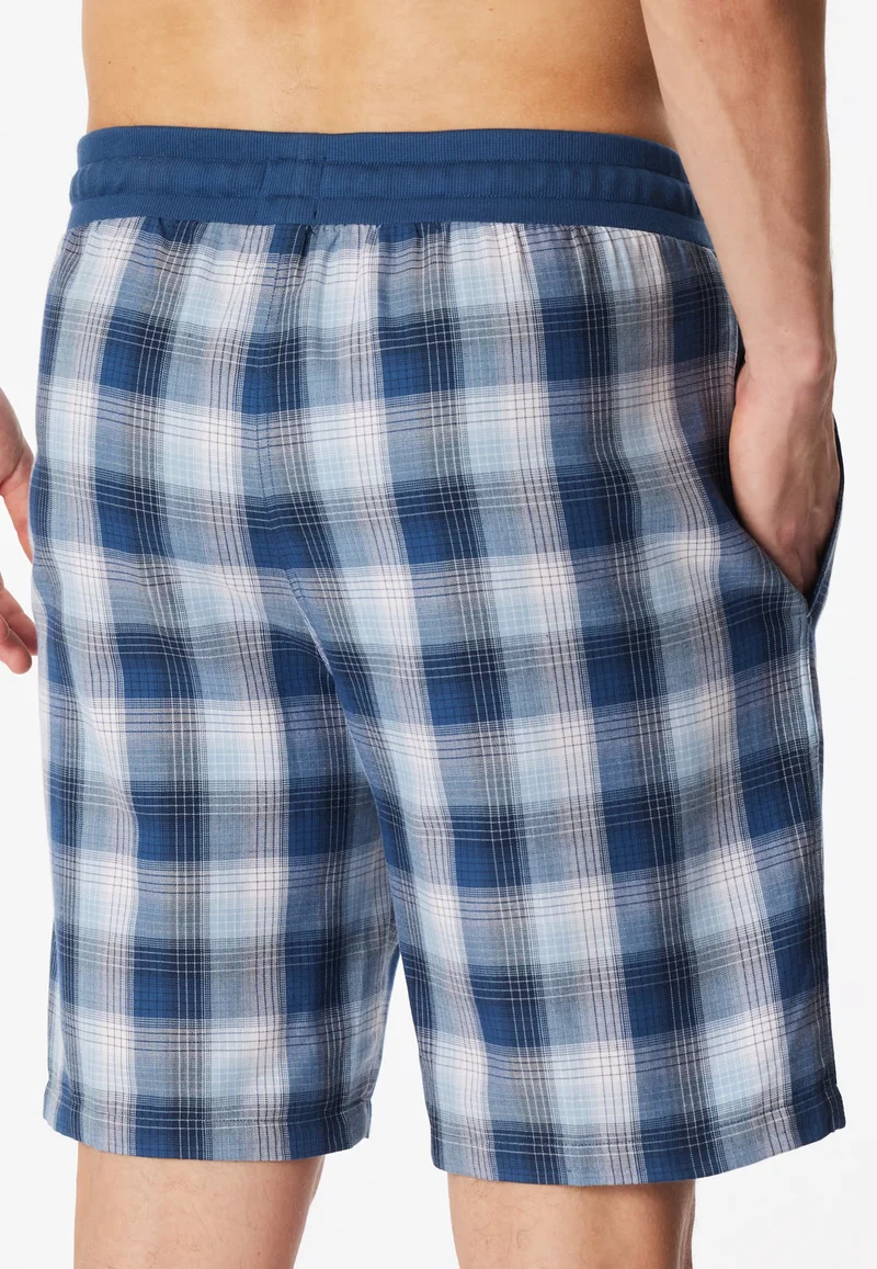Pantaloncini Corti Uomo Cotone Quadretti Denim