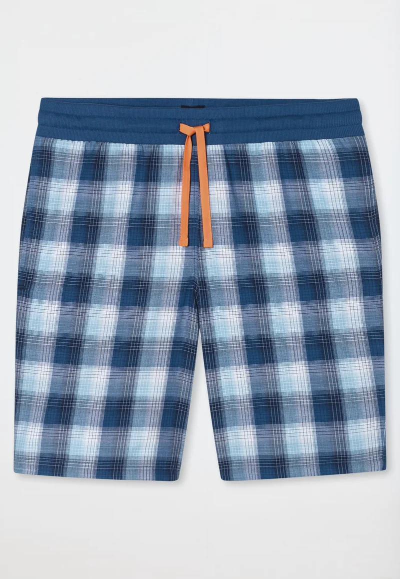 Pantaloncini Corti Uomo Cotone Quadretti Denim