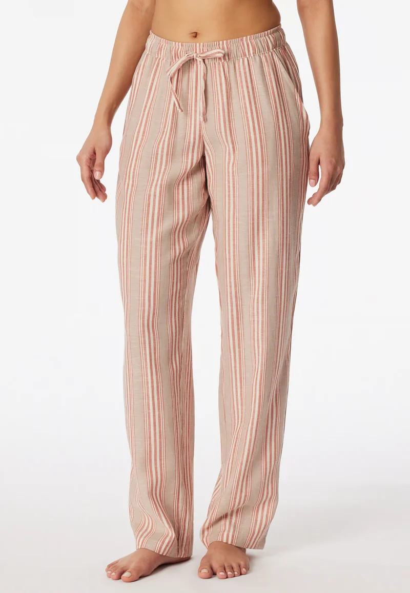 Pantaloni Stripes Misto Lino