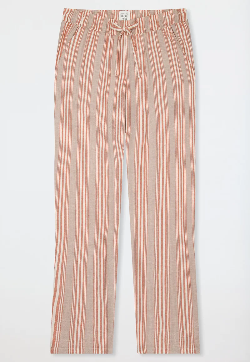 Pantaloni Stripes Misto Lino