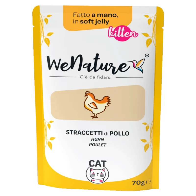 WENATURE Soft Jelly Pouch Kitten Straccetti di Pollo 70gr