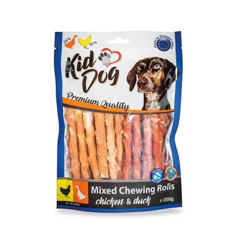 Kid Dog Bastoncini di Bufalo con Pollo e Anatra Essiccati Snack per Cani 250g
