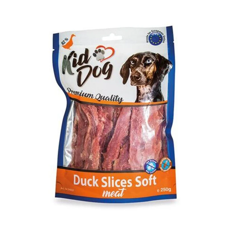 Kid Dog Fettine Morbide di Anatra Snack Morbidi per Cani Filetti di Anatra 250 g