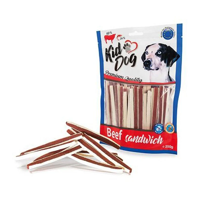 Kid Dog Sandwich con Manzo e Merluzzo Snack Morbidi per Cani 250 g