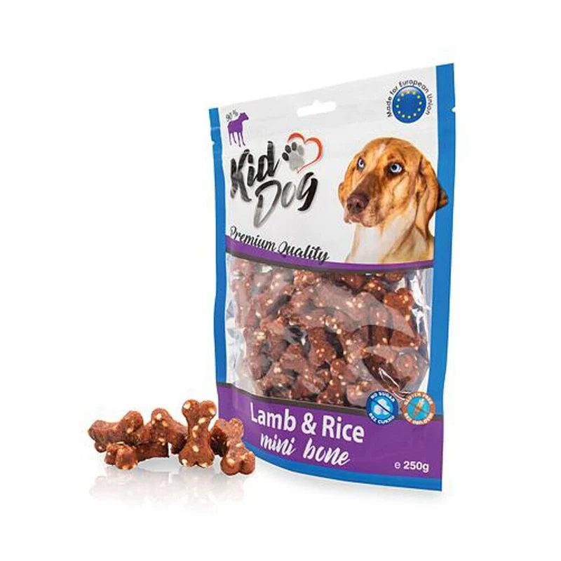 Kid Dog Ossicini di Agnello e Riso Snack per Cani Premietti per Cani 250 g