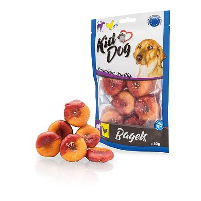 Busta di snack per cani con agnello e merluzzo Kid Dog da 80 g
