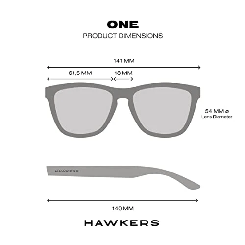 Hawkers ONE POLARIZED, Occhiali da sole Unisex - Adulto, Nero Carbone/Blu Polarizzato, Taglia unica