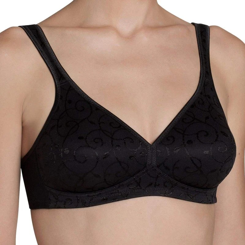 Triumph Donna Elegant Cotton N, Bra, BLACK, 5D