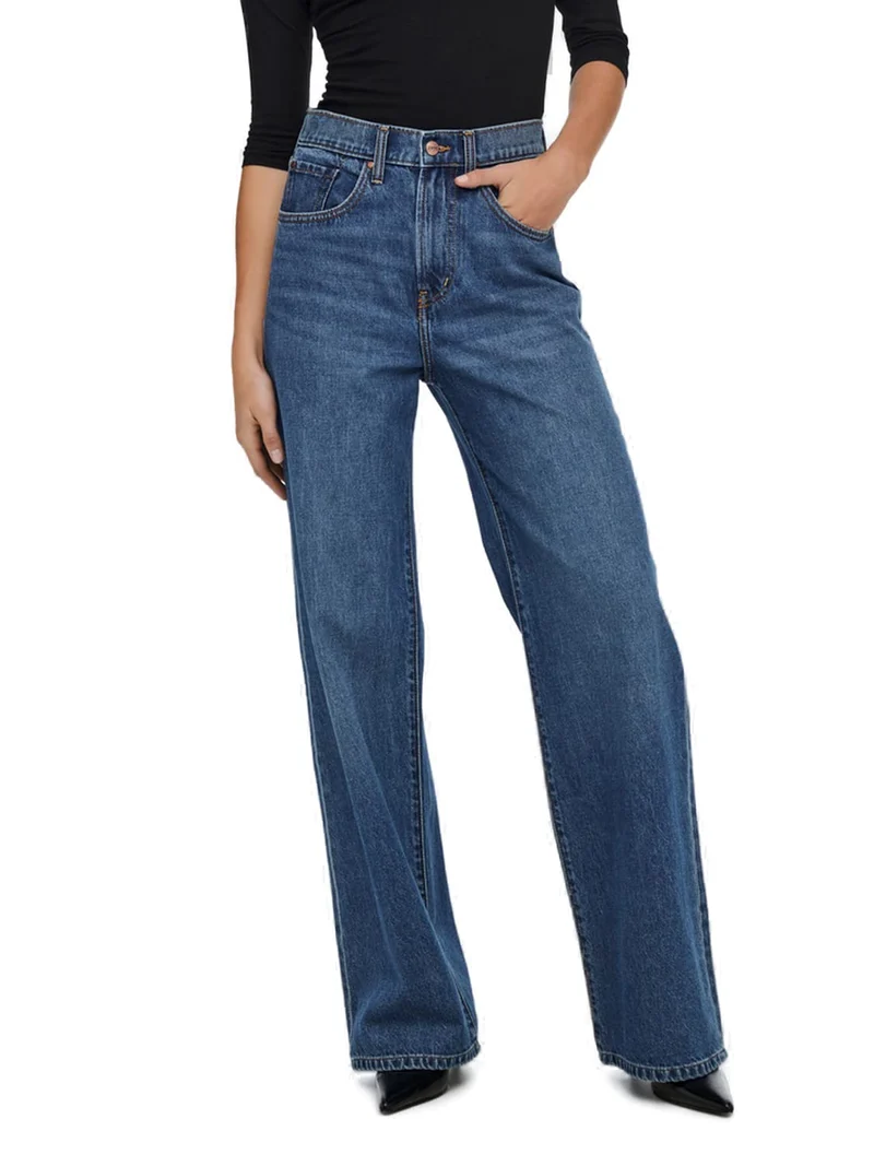ONLY ONLHOPE Ex HW Wide DNM ADD465 Noos, Jeans da Donna, Medium Blue Denim, 25W / 30L
