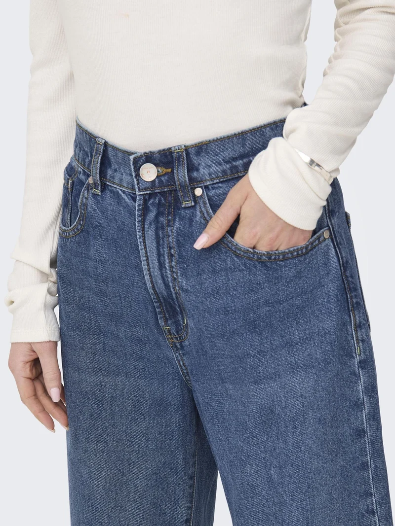 ONLY ONLHOPE Ex HW Wide DNM ADD465 Noos, Jeans da Donna, Medium Blue Denim, 25W / 30L