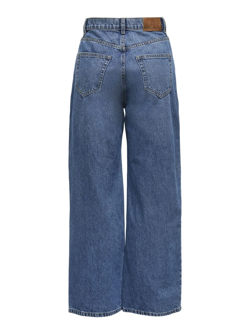 ONLY ONLHOPE Ex HW Wide DNM ADD465 Noos, Jeans da Donna, Medium Blue Denim, 25W / 30L