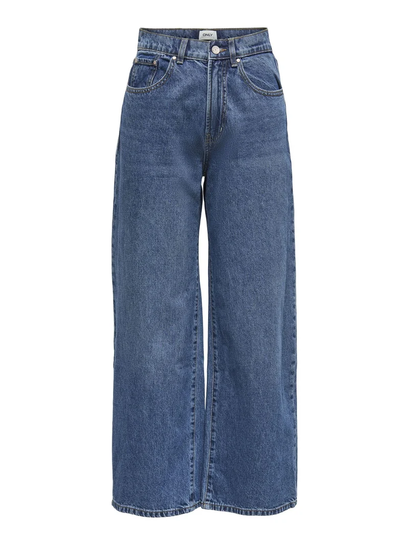 ONLY ONLHOPE Ex HW Wide DNM ADD465 Noos, Jeans da Donna, Medium Blue Denim, 25W / 30L