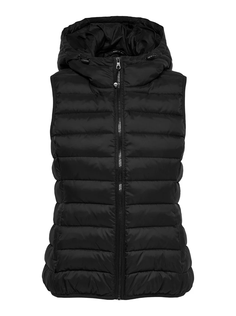 Only Onlnewtahoe Hood Waistcoat Otw Noos, Gilet Donna, Nero, M