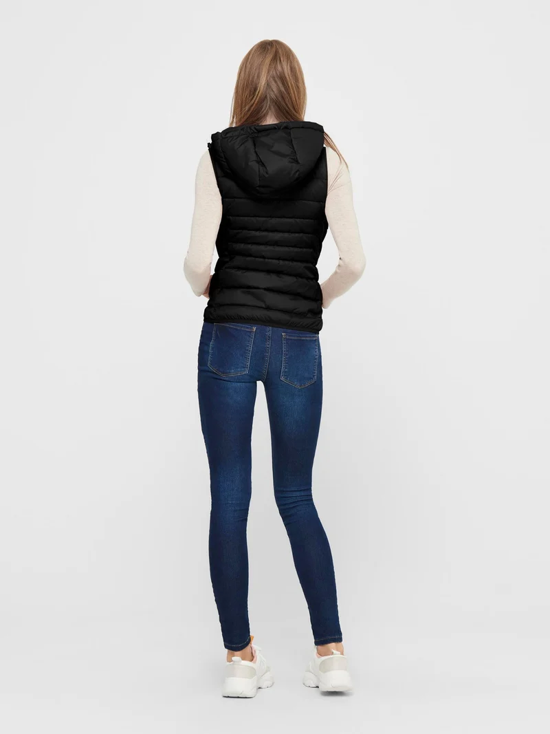 Only Onlnewtahoe Hood Waistcoat Otw Noos, Gilet Donna, Nero, M
