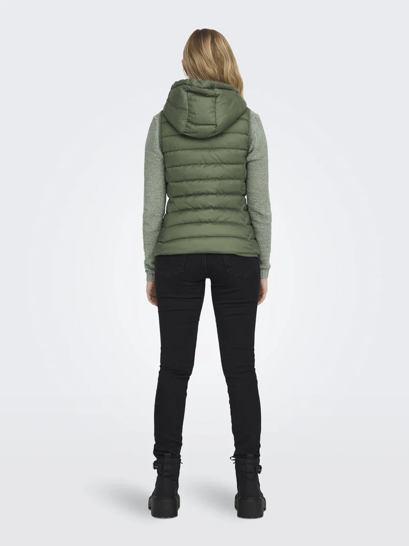 Only Onlnewtahoe Hood Waistcoat Otw Noos, Gilet Donna, Nero, M