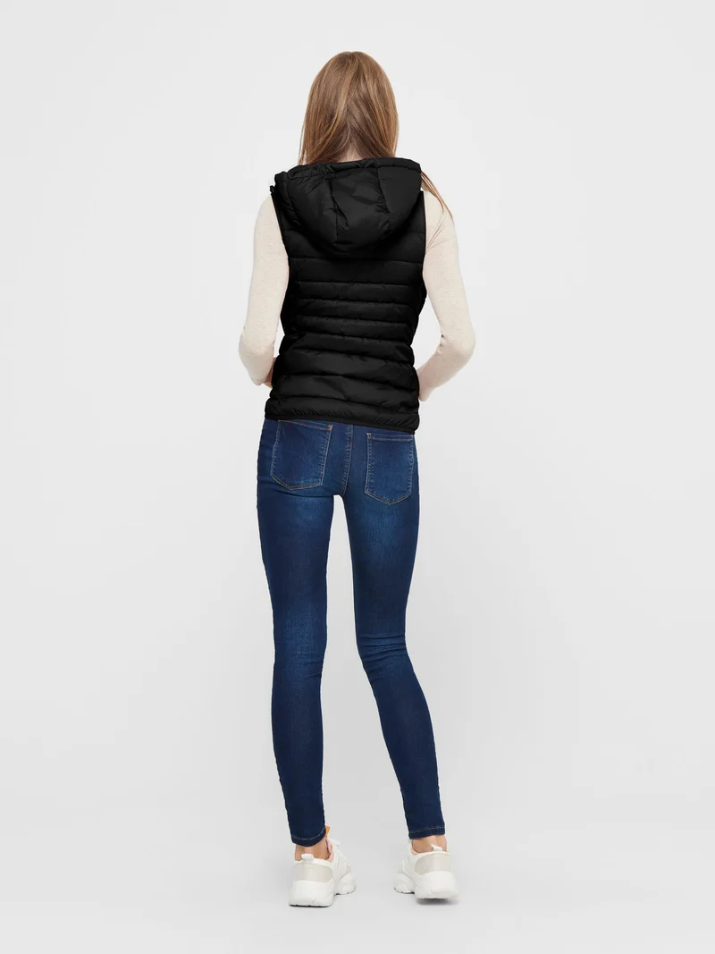 Only Onlnewtahoe Hood Waistcoat Otw Noos, Gilet Donna, Nero, M