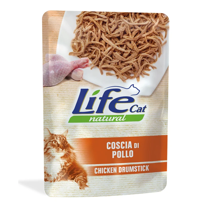 Life Cat Natural Coscia di Pollo in Gelatina 70g - Cibo Umido per Gatti