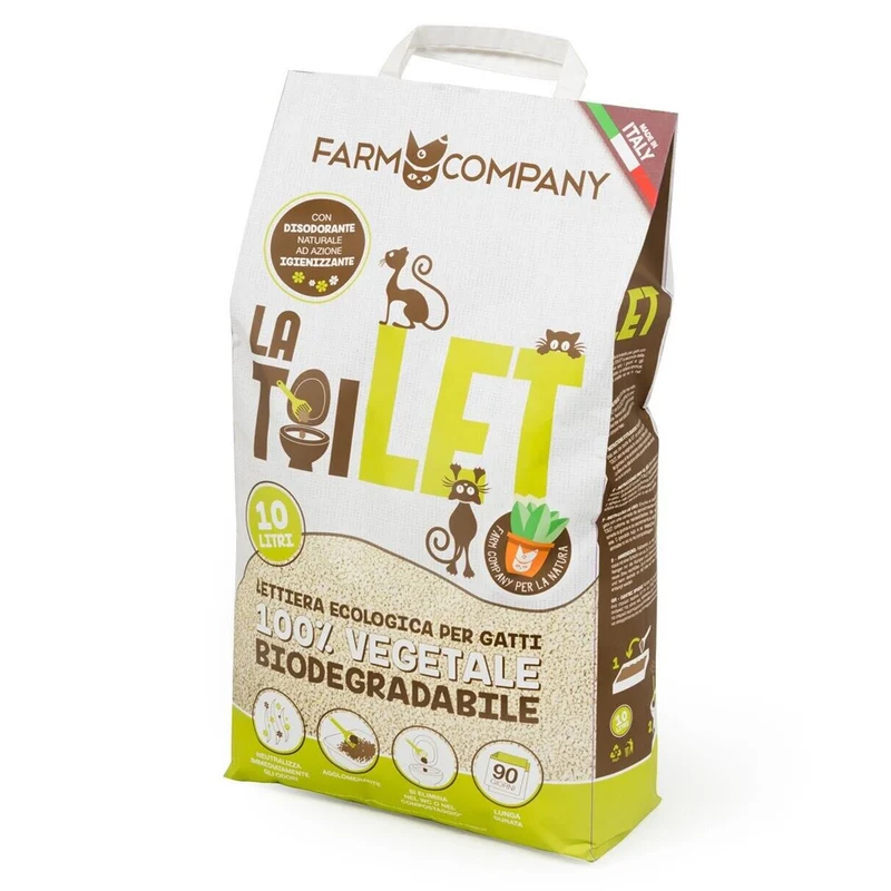 Farm Company La Toilet Lettiera Vegetale Biodegradabile per Gatti Roditori 10 lt