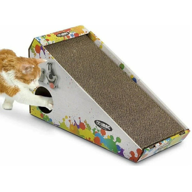 Imac Tiragraffi Isidoro con Catnip in Cartone Riciclabile Tiragraffi per Gatti