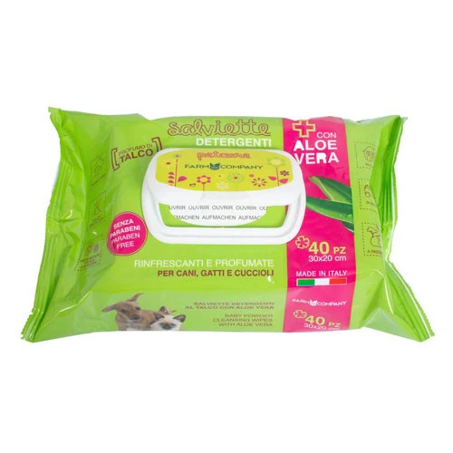 Farm Company Salviette Detergenti Talco e Aloe Vera