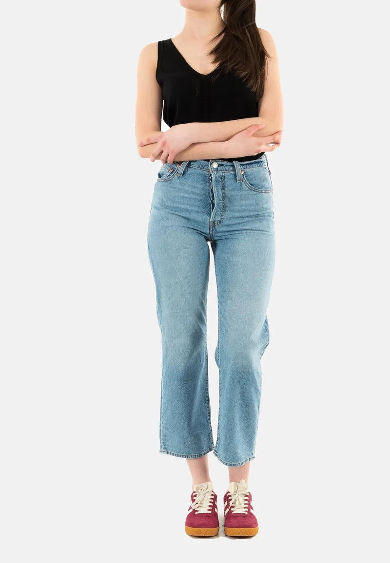 Levi's Ribcage Straight Ankle Jeans, Cool Winner, 24W / 27L Donna